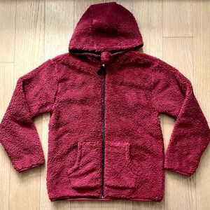 Girls Teddy Jacket Burgundy NWT - Size 10/12